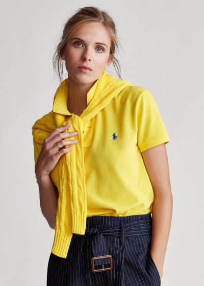 Camisa Polo Polo Ralph Lauren Mujer Azules - Classic Fit Mesh - BHSKZ4835